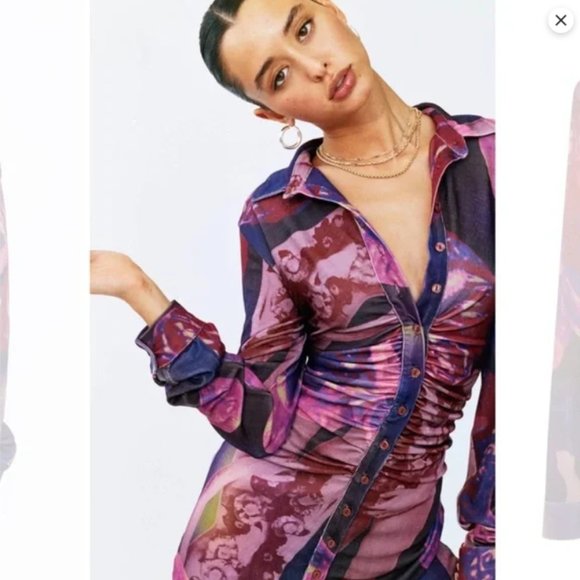 With Jean Andy Long-Sleeved Dress in Flamboyant Anthurium - Picture 5 of 5